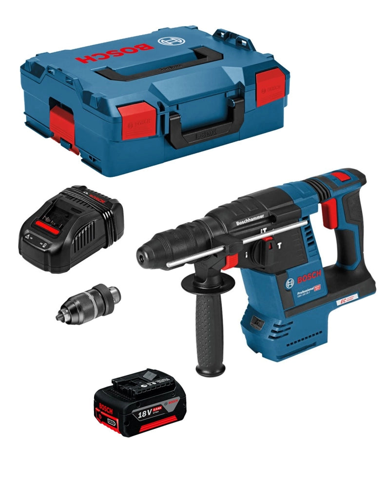 Martello Perforatore BOSCH GBH 18V-26 F (1 x 5,0 Ah + GAL1880CV + L-Boxx 136)