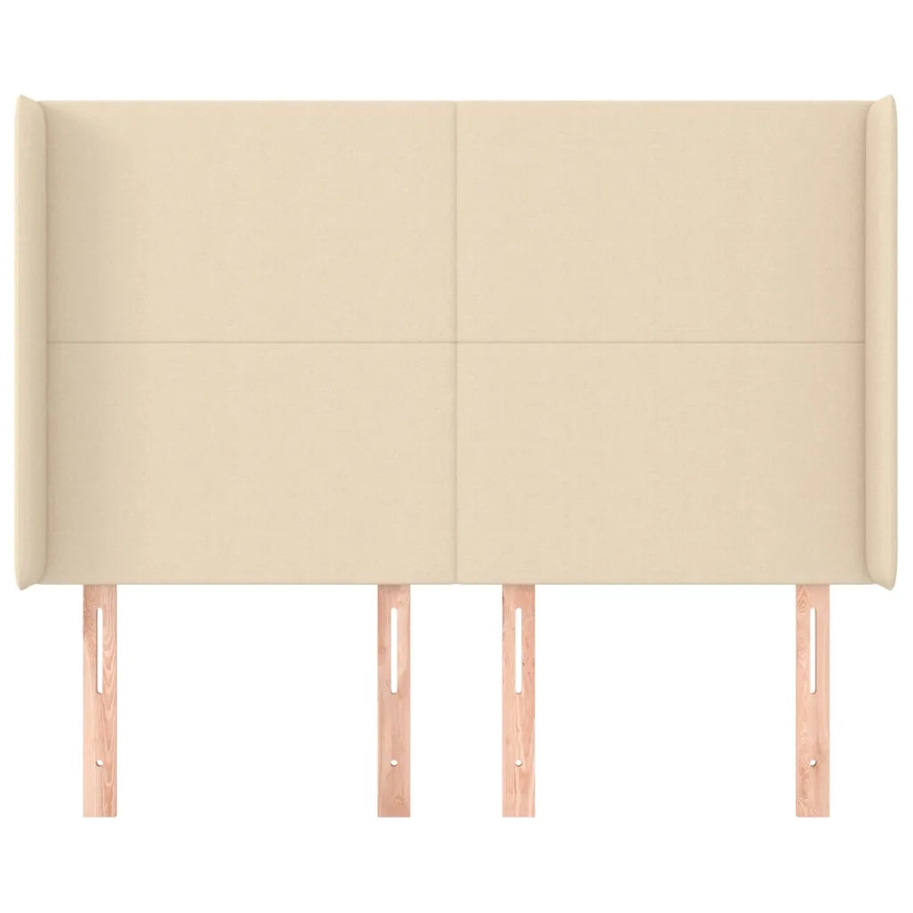 Testiera ad Orecchio Crema 147x16x118/128 cm in Tessuto 3119303