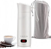 Mini bollitore da viaggio, 400 ml bollitore elettrico portatile, realizzato in acciaio inossidabile 304, con 4 impostazioni di temperatura regolabili e funzione di spegnimento automatico.