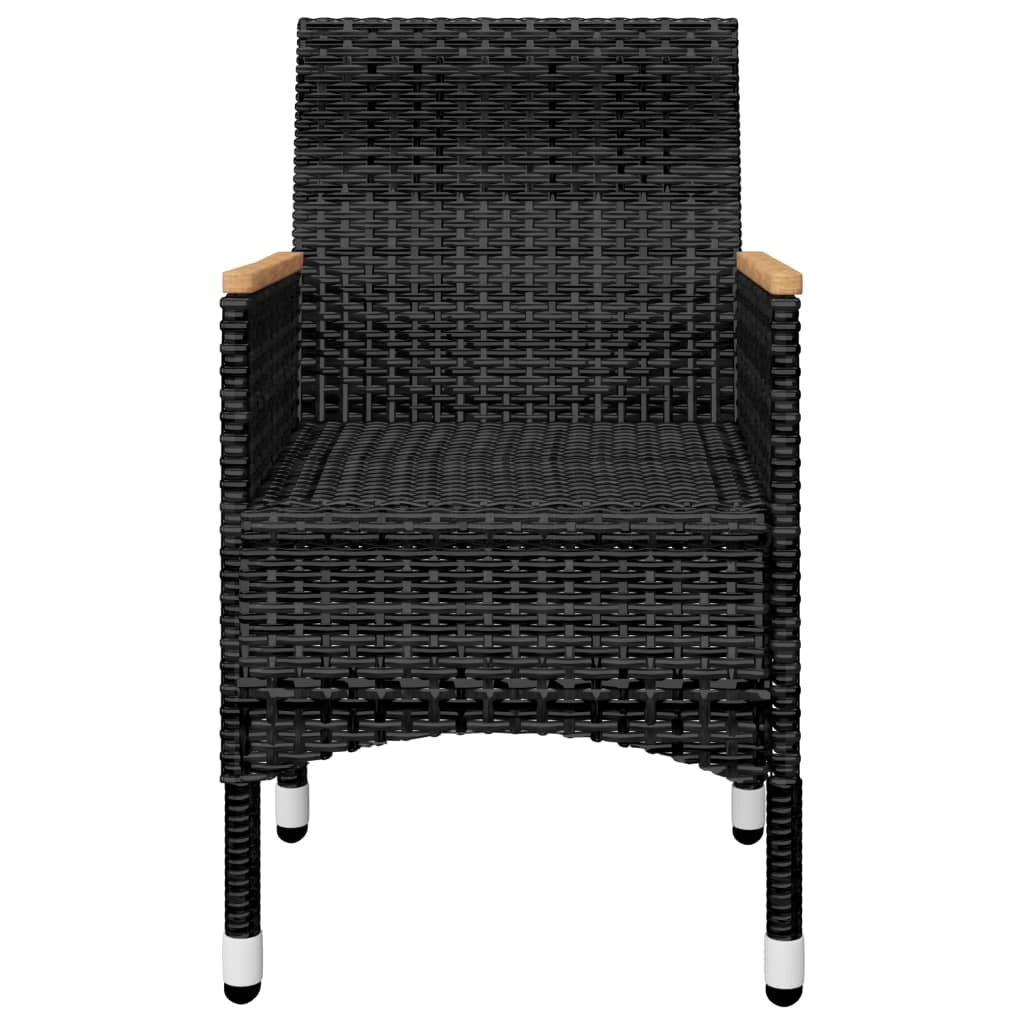 Set da pranzo da giardino per esterni 5 pezzi nero 02_0013857