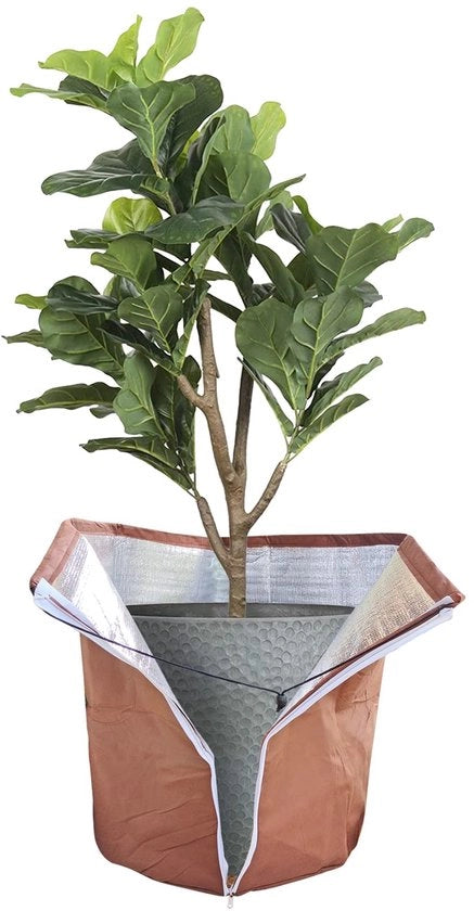 Protezione per piante invernale 40 x 40 cm, protezione termica per piante con cerniera e cordino di trazione, protezione invernale per piante in vaso, radici di piante rimangono calde, 

Modello: S