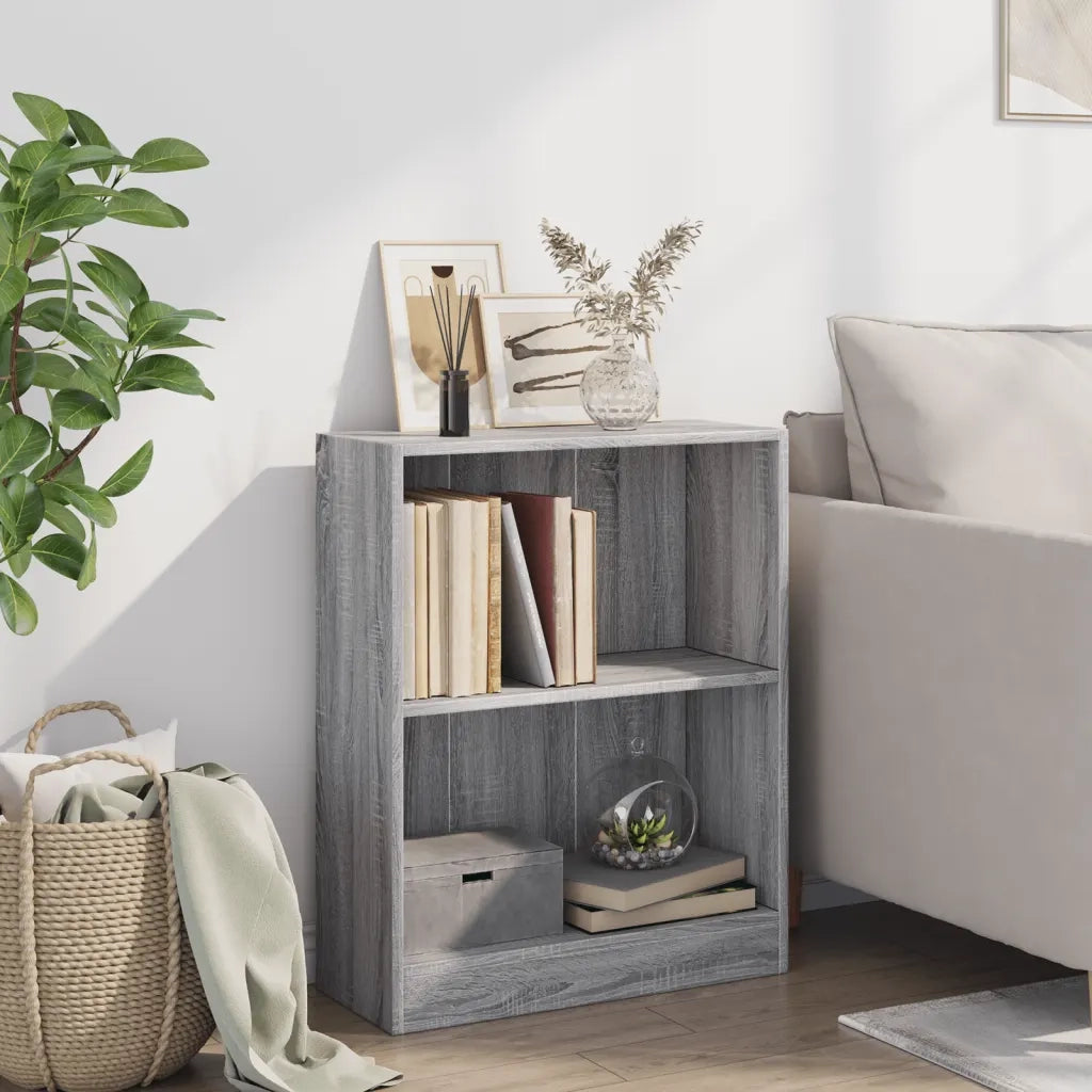 Libreria Grigio Sonoma 60x24x76 cm in Legno Multistrato 815085