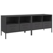 Mobili TV 2pz | Armadietto TV | Mobile Porta TV Neri 68x39x50,5 cm in Acciaio