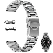 Cinturino orologio in acciaio inox 316L - Cinturino orologio 20mm/22mm - Cinturino di ricambio - Cinturino metallico - Rilascio rapido - Doppia piega - Cinturino orologio con chiusura