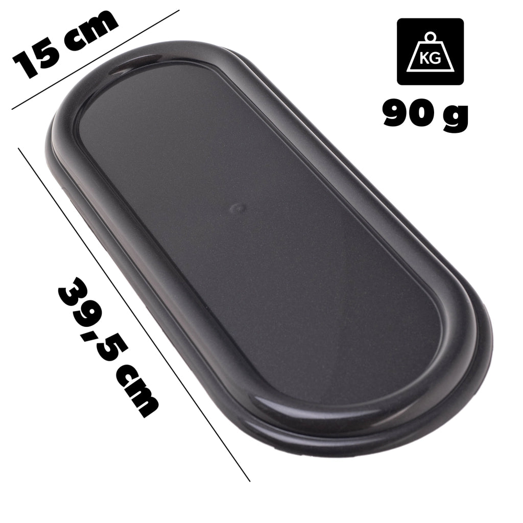 Supporto per candela funeraria KADAX 40 cm, vassoio funerario in plastica grafite