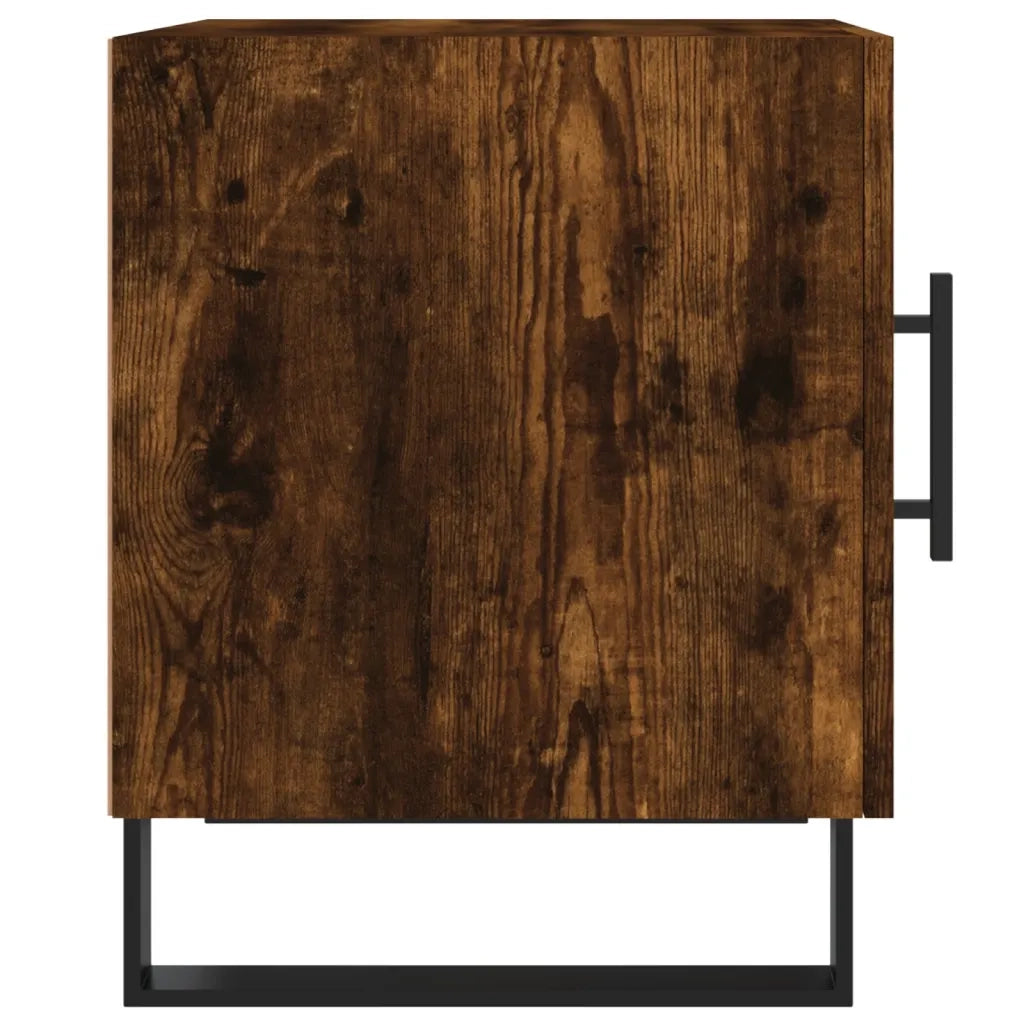 Comodini 2 pz-Set di 2 Tavolino da notte Rovere Fumo 40x40x50 cm in Legno Multistrato 742324
