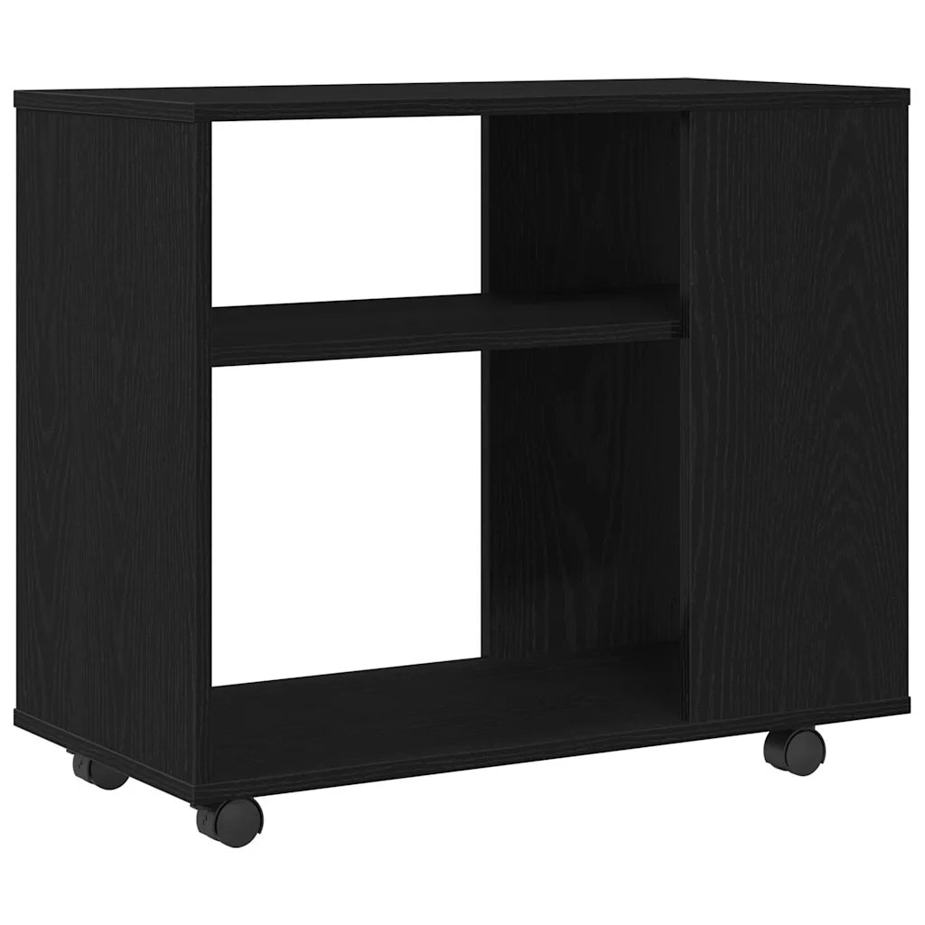 Tavolino laterale in rovere nero 70x35x60 cm in legno ingegnerizzato 862496