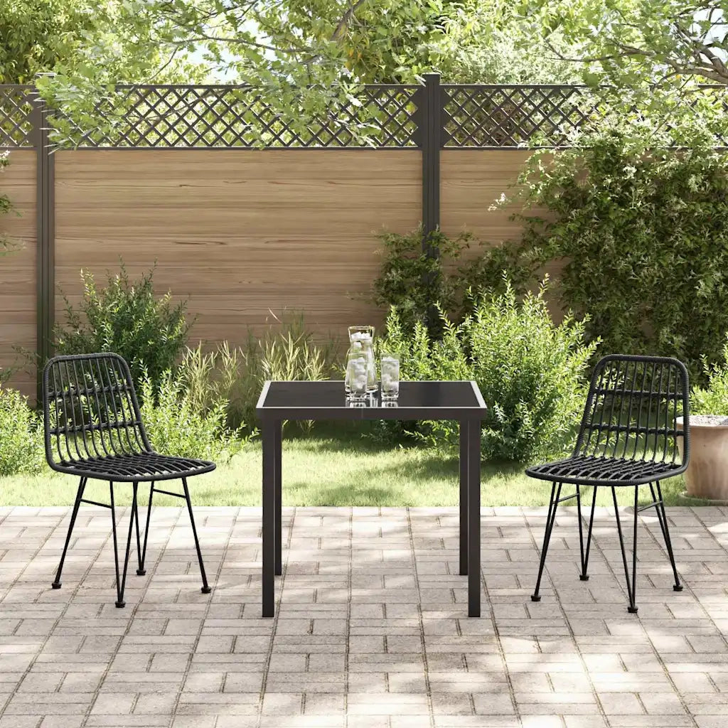 Set da Pranzo per Giardino 3 pcs Nero 3379198