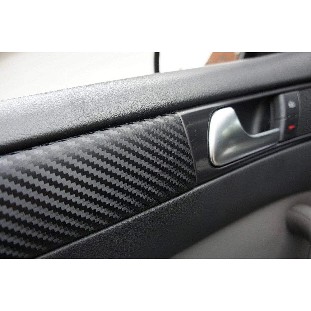 Trade Shop - Pellicola 3d Adesiva Fibra Carbonio Per Auto Universale Interni Esterni 60x100cm -