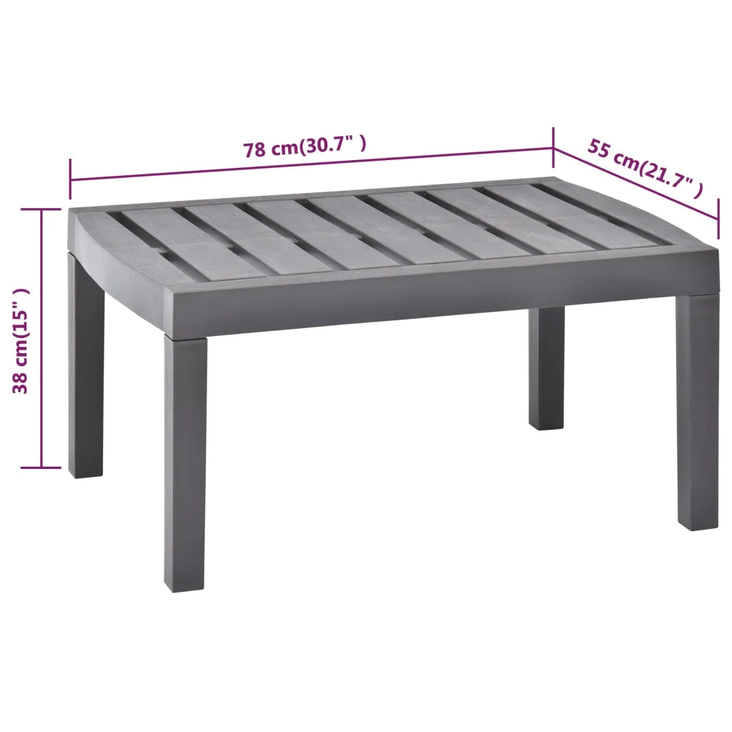 Tavolo da Giardino Moca 78x55x38 cm in Plastica 48816