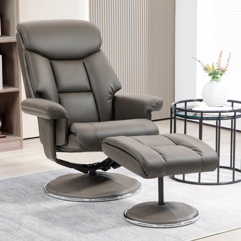 Poltrona Relax Reclinabile Massaggiante ¨C Zephmum ¨C Similpelle Grigio