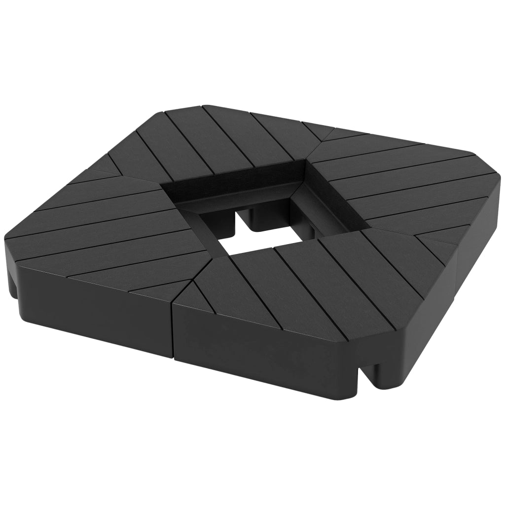 Base per ombrellone riempibile con acqua e sabbia ¨C Xylo ¨C plastica nero 80x80x13 cm