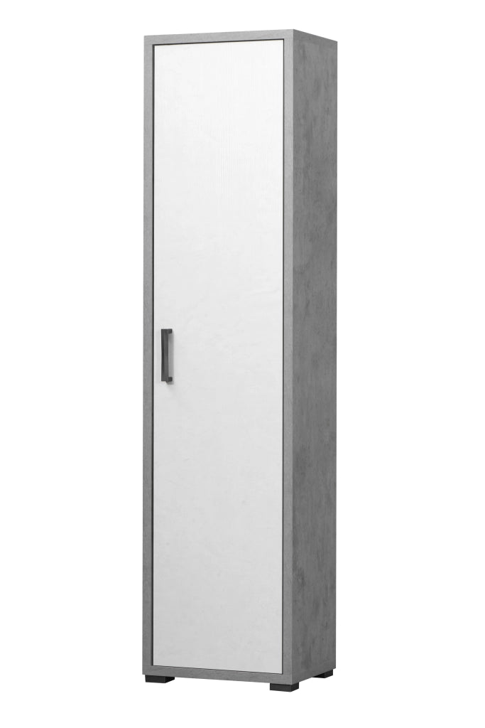 3602 OSB Colonna Montata spessore 25mm un'anta finirtura scocca ossido ante bianco cemento 43,7 L x 175 H x 33 P