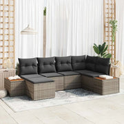 Set Divano da Giardino con cuscino 7 pcs Grigio Polyrattan 3356789
