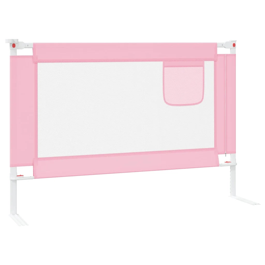 Sponda Letto di Sicurezza per Bambini Rosa 100x25cm in Tessuto 10199