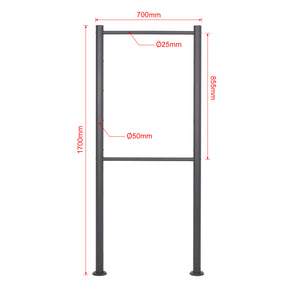 Cassetta delle lettere da terra 2x2 V53 antracite Con supporto e targhetta nome Posta