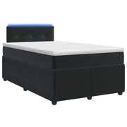 Letto box spring con materasso Nero 120 x 190 cm Velluto 3453103