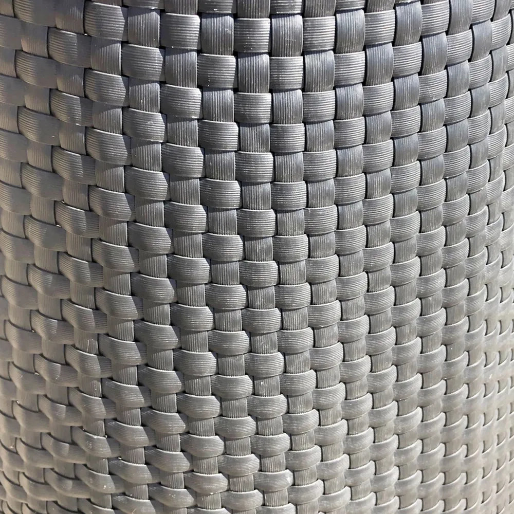 TEMPO STYLE - Fungo riscaldante per esterno pronto all'uso HABITAT Torba, polyrattan ed acciaio | 10kw per riscaldare fino a 50 m² | da 15 a 40h di funzionamento