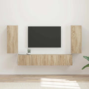 Set di Mobiletto da TV a Parete 4 pcs Rovere Sonoma 3408918