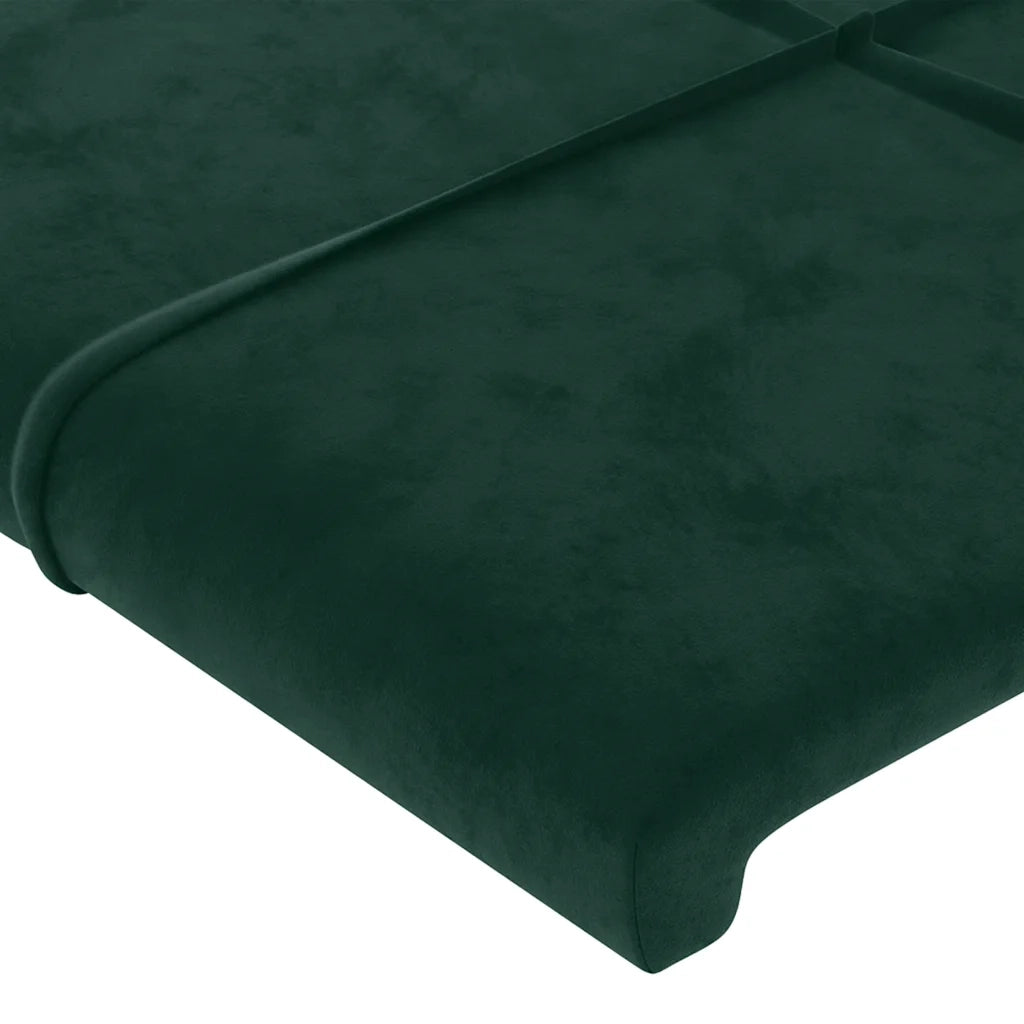 Testiera ad Orecchio Verde Scuro 163x16x78/88 cm in Velluto