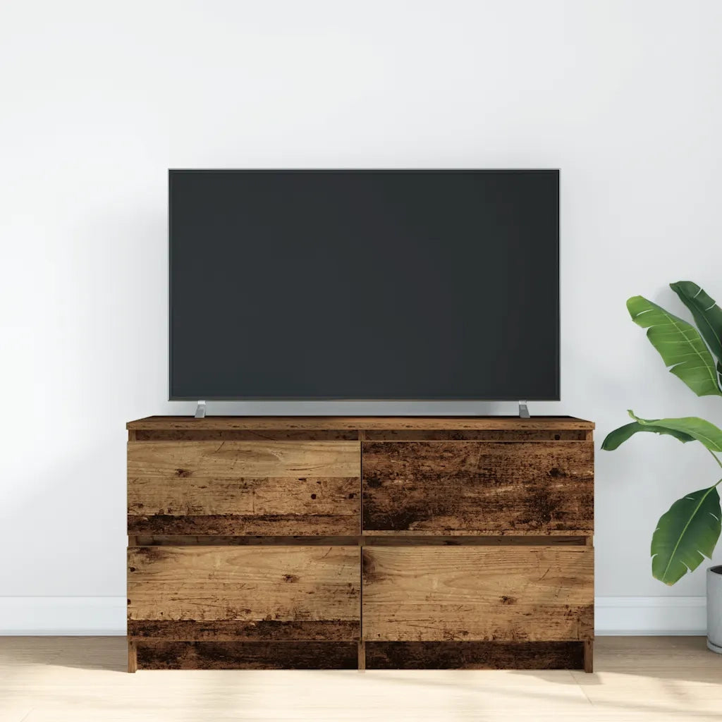 Mobile Porta TV Legno Antico 100x35x54 cm in Legno Multistrato