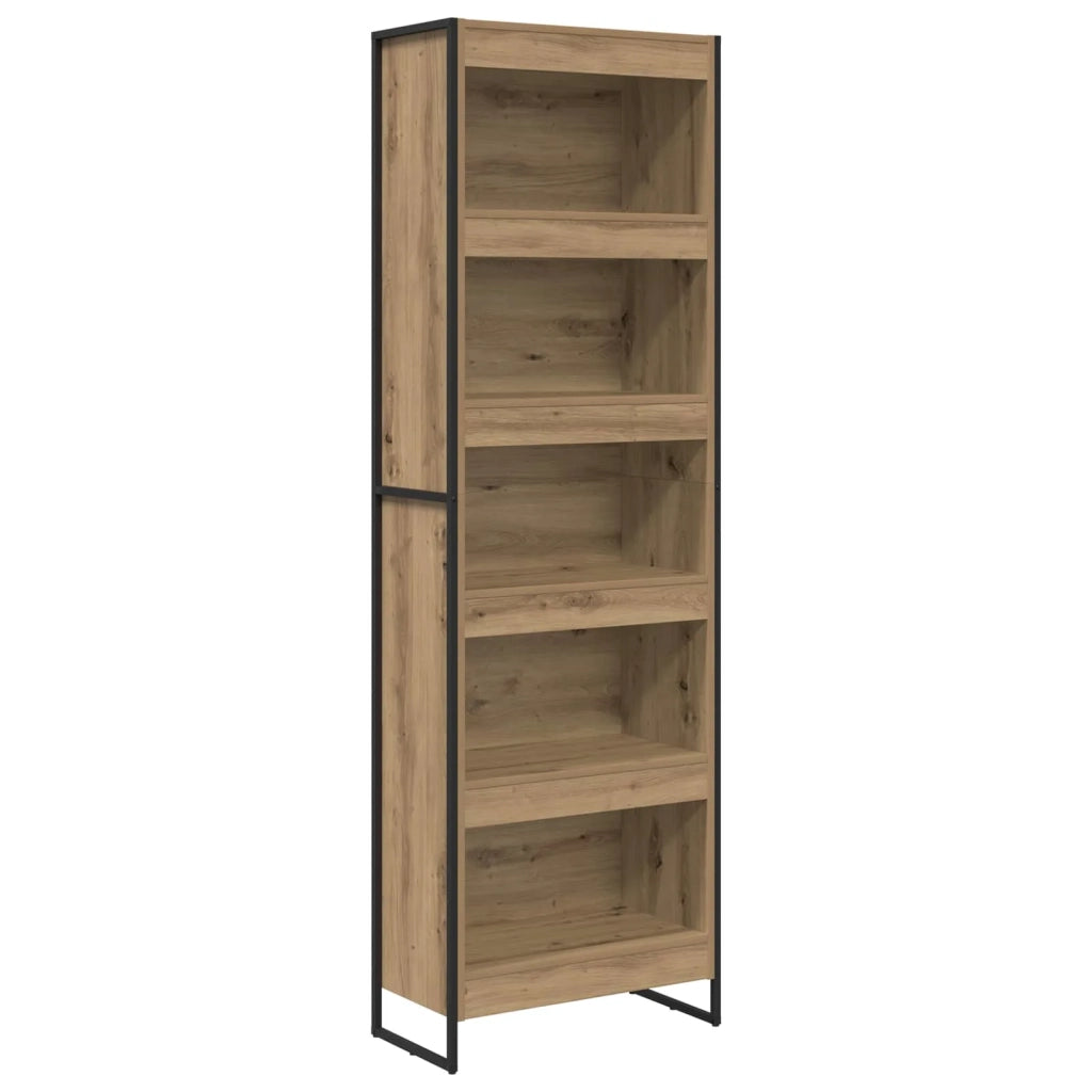 Armadio per Libri 2 pcs Rovere Artigianale 80 x 30 x 155 cm