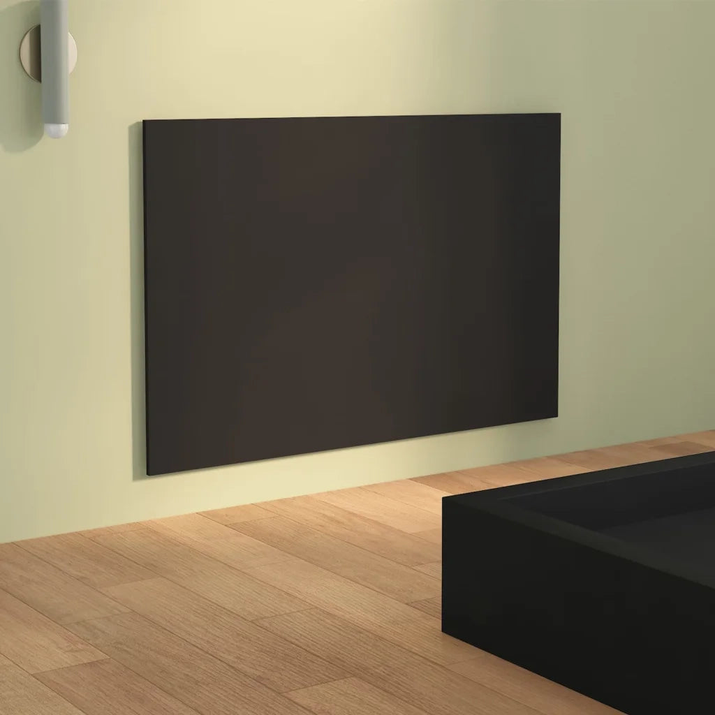 Testiera per Letto Nera 120x1,5x80 cm in Legno Multistrato 811026
