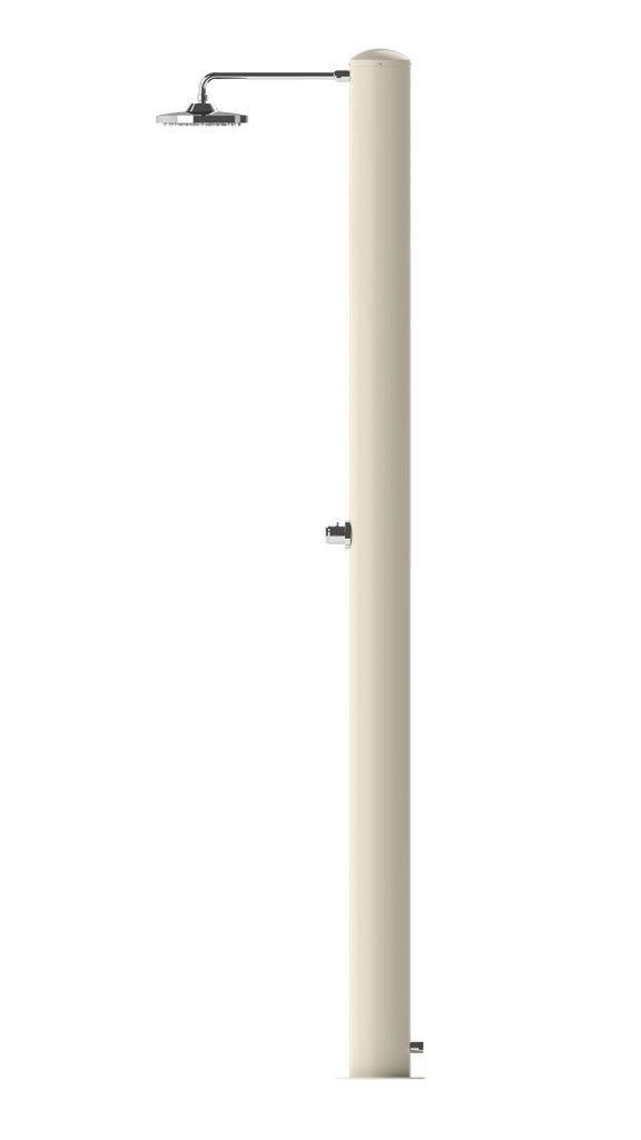 Doccia Solare da Giardino 28 L Soffione Eco Rain e Miscelatore Temporizzato Tevere TB Bianco Perla