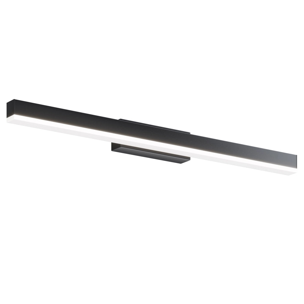 Maytoni Applique moderna Fichte 1 luce LED integrato nero metallo diffusore acrilico