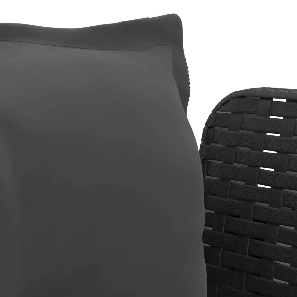 Poltrona a 1 Posto con Cuscini Aspetto Rattan PP Antracite 8011869