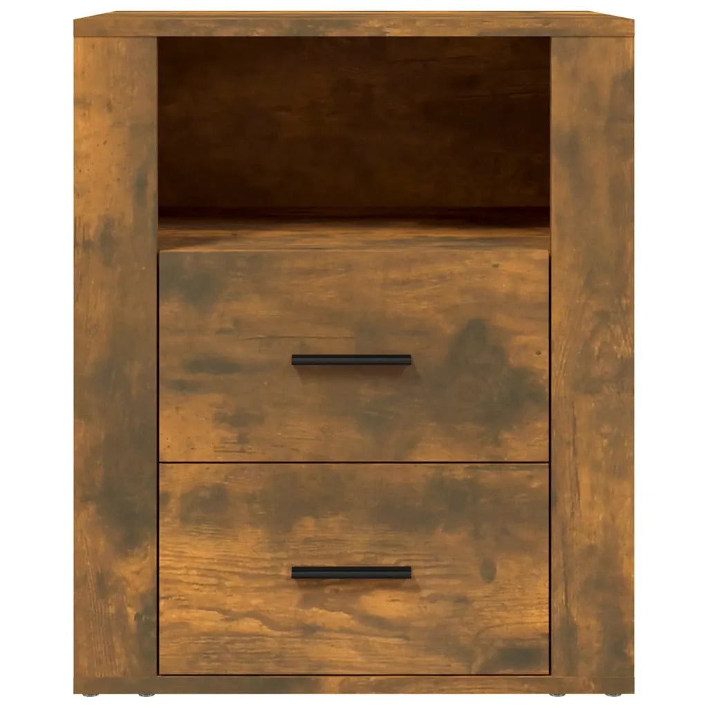 Comodino Rovere Fumo 50x36x60 cm Legno Multistrato 816733
