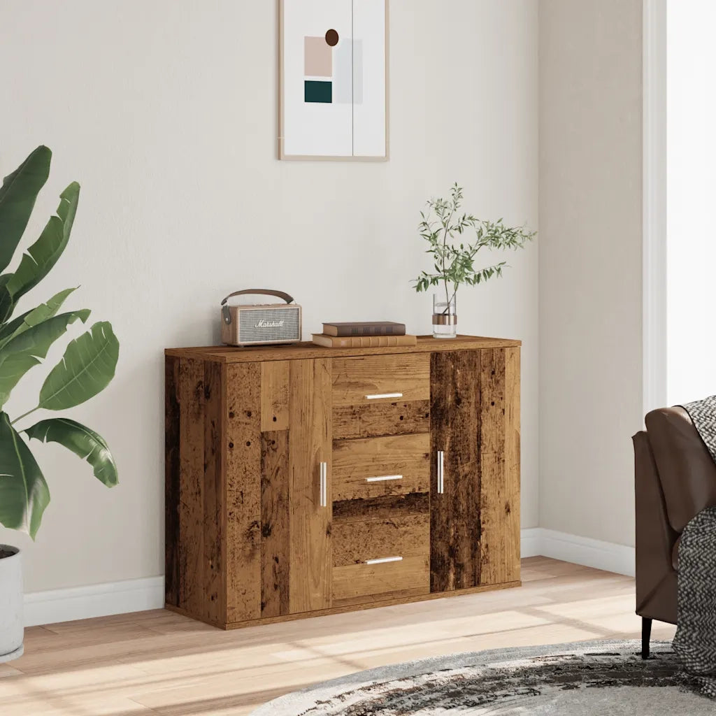 Credenza Legno Antico 90x29,5x65 cm in Legno Multistrato 855978