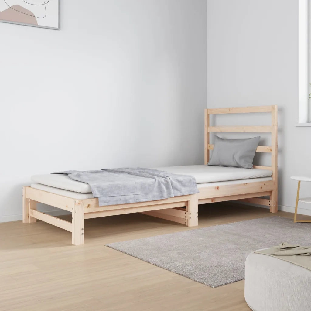 Letto da camera | Dormeuse Estraibile 2x(90x190) cm Legno Massello di Pino