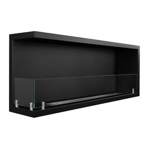 Camino a Bioetanolo da Incasso ad angolo 120x22,4x45 cm Sutri 120 SX Nero