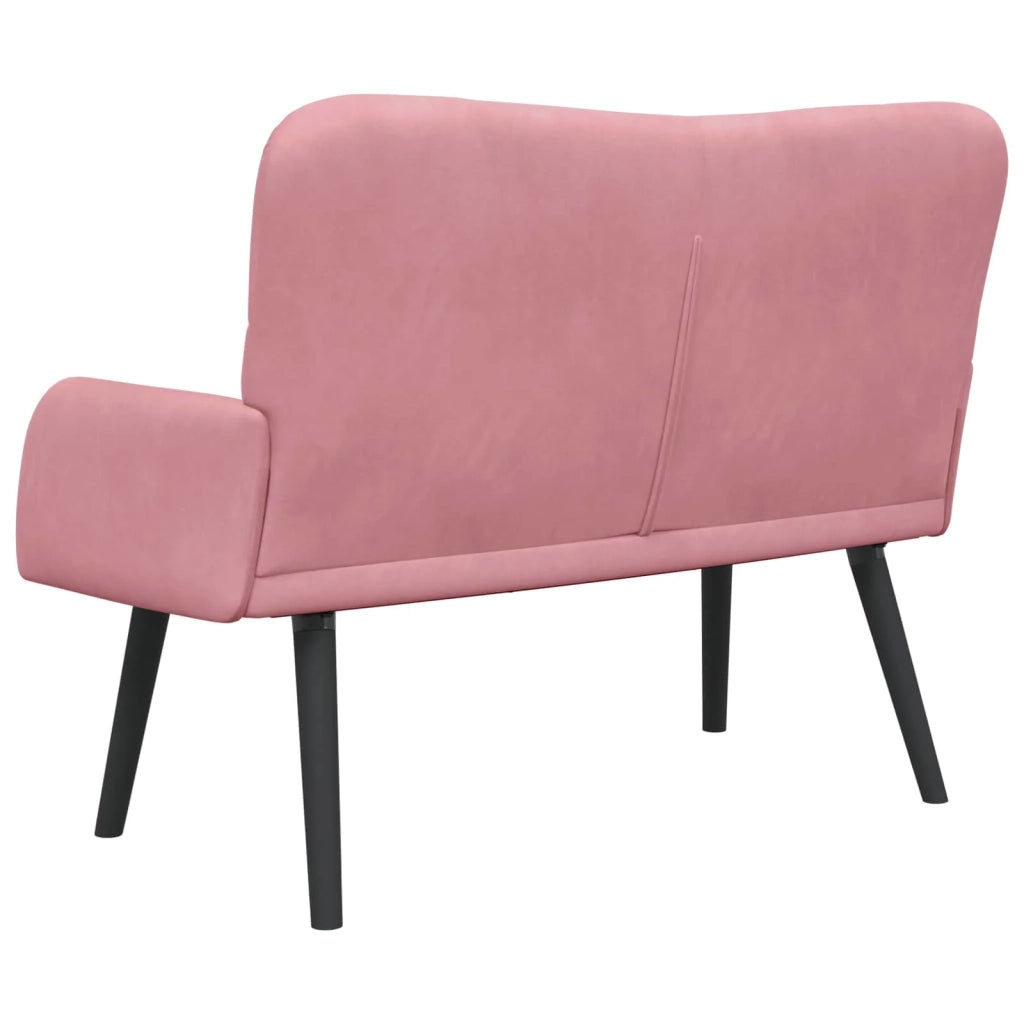 Sofa a Due Posti Rosa 115 x 61 x 87 cm Velluto 42028943