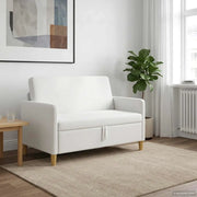 Divano con Storage Bianco 122 x 78 x 87 cm Poliestere 42036902