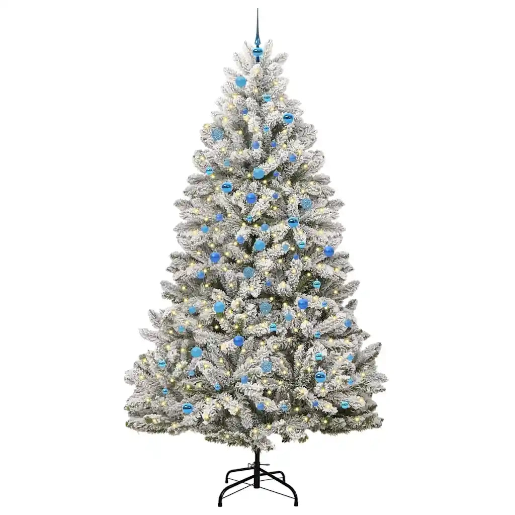Albero di Natale Artificiale-Albero Natalizio con 300 LED Verde e Bianco 240 cm 175660