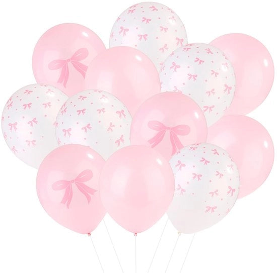 Decorazioni per Feste - Balloni Latex 30cm - 24pz - Rosso/Bianco - Decorazioni per Matrimoni - Decorazioni per Feste di Compleanno - Materiale Sostenibile - Balloni per Feste