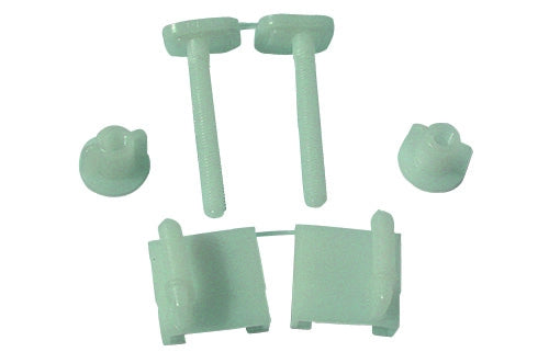 COPPIA SUPPORTI PER SEDILI IN PVC CON VITI IN PLASTICA- Bianco- GOPLA- pezzi 1
