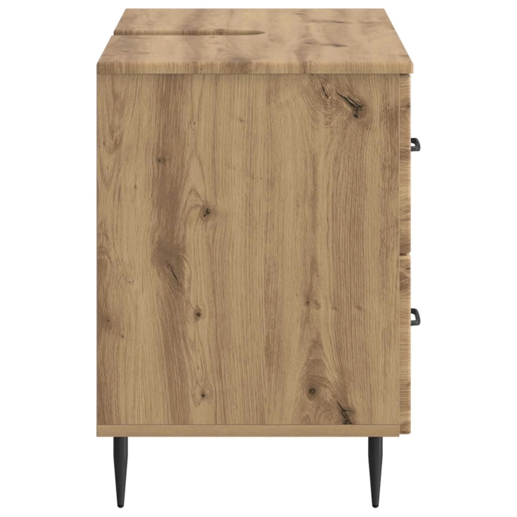 Armadio per Lavabo da Bagno HAARLEM Rovere Artigianale 896804
