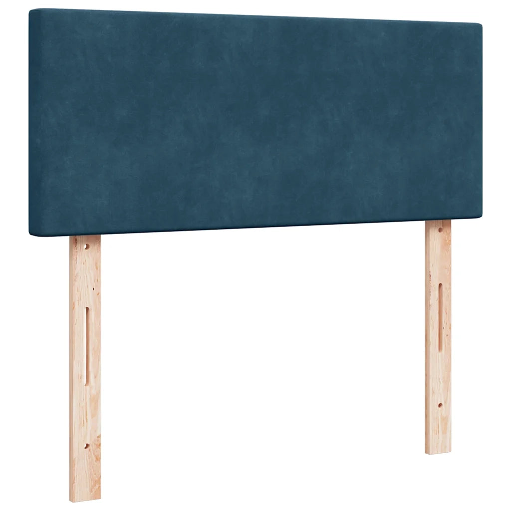 Pouf Letto con Materasso e LED Blu Scuro 120x190cm in Velluto 3312540