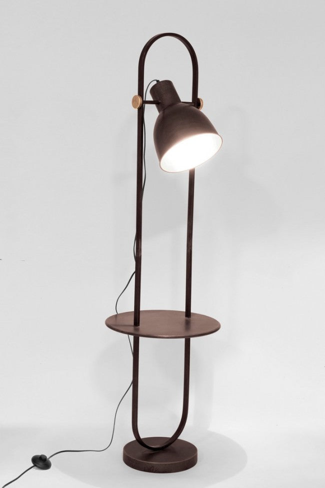 Lampada da Terra Piantana Ø38x141 cm 1 Luce E27 con Mensola