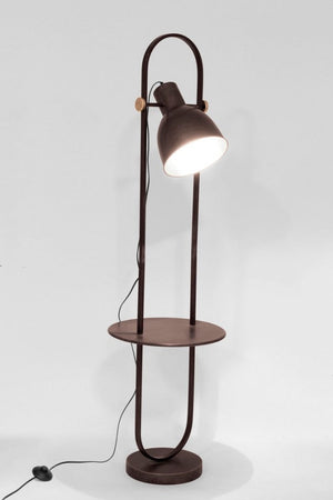 Lampada da Terra Piantana Ø38x141 cm 1 Luce E27 con Mensola