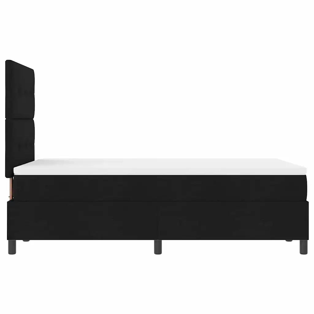 Letto a molle con materasso con led Nero 120 x 190 cm Tessuto 3342853