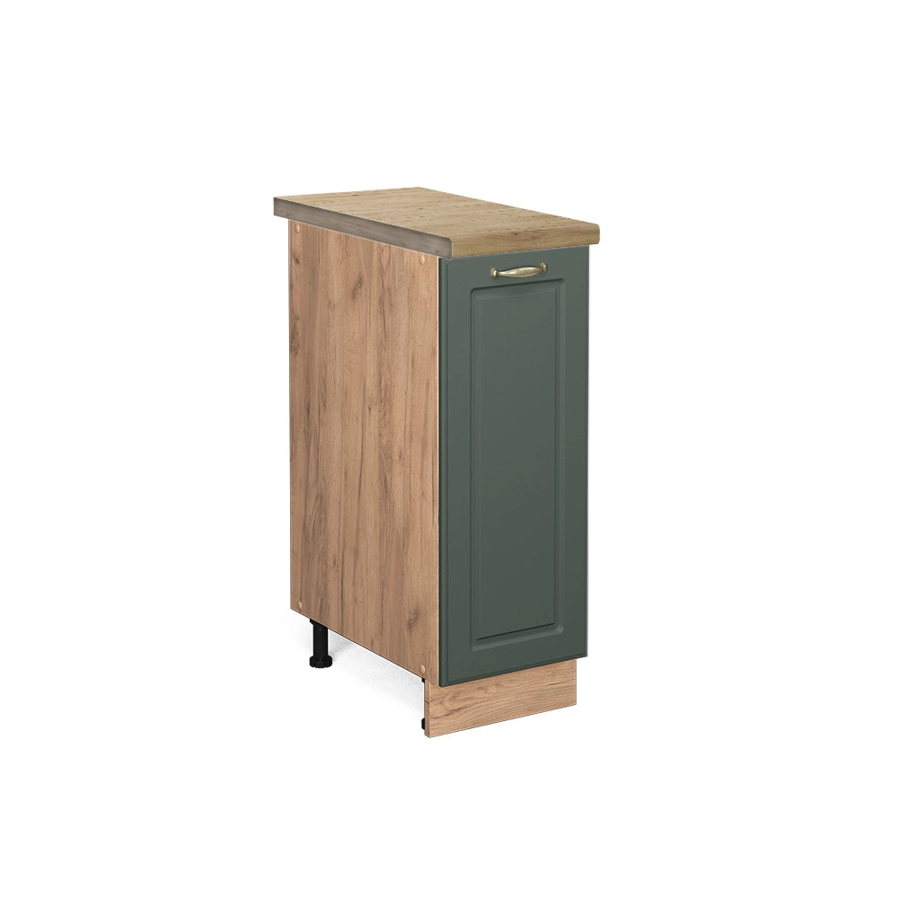 Armadio cucina dispensa alto Fame-Line Verde-oro rustico/Rovere dorato 30 cm, PL Rovere Vicco