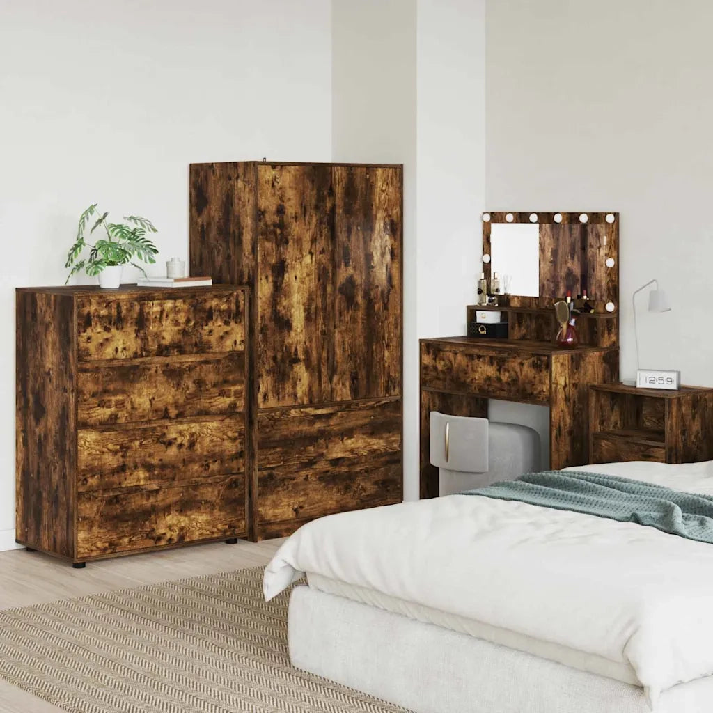 Armadi di Stoccaggio 2 pcs Rovere fumé 80 x 48 x 105 cm