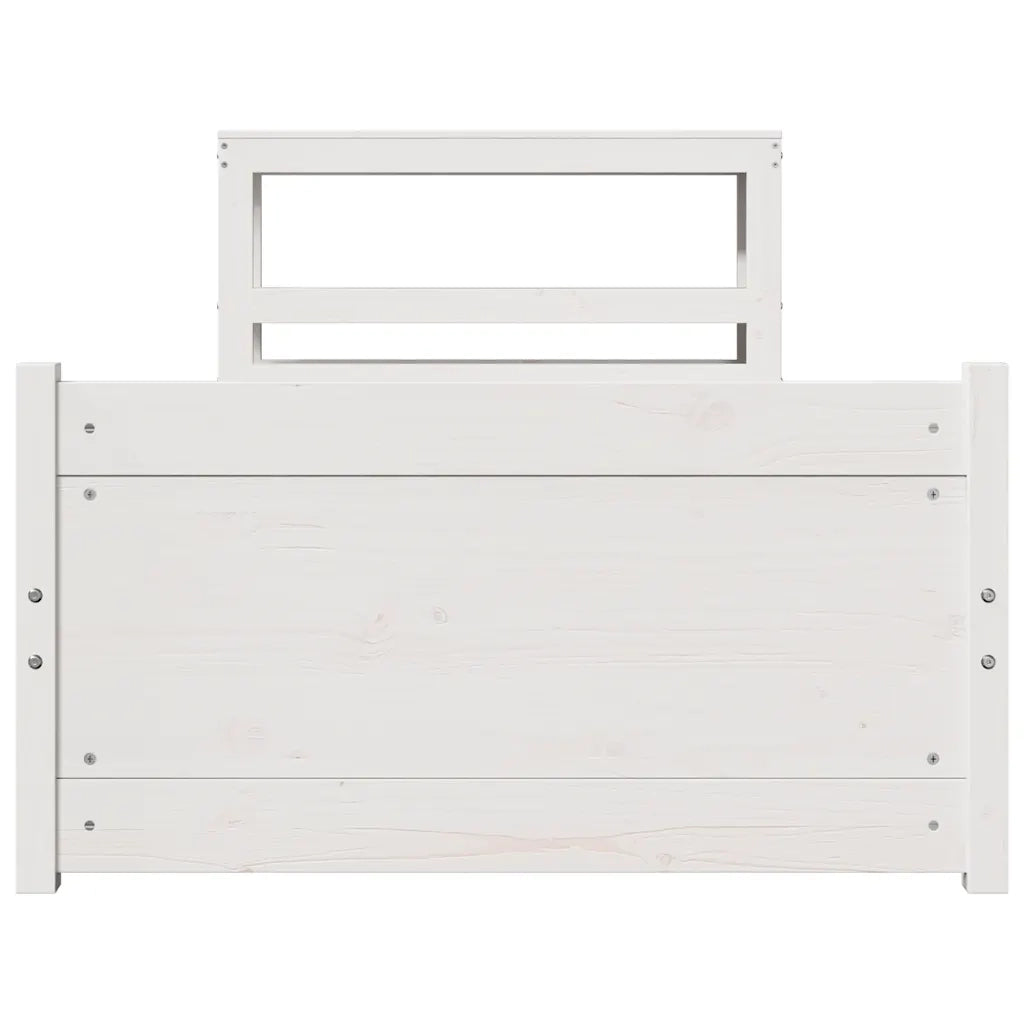 Giroletto con Testiera senza Materasso Bianco 90x190 cm 3306008