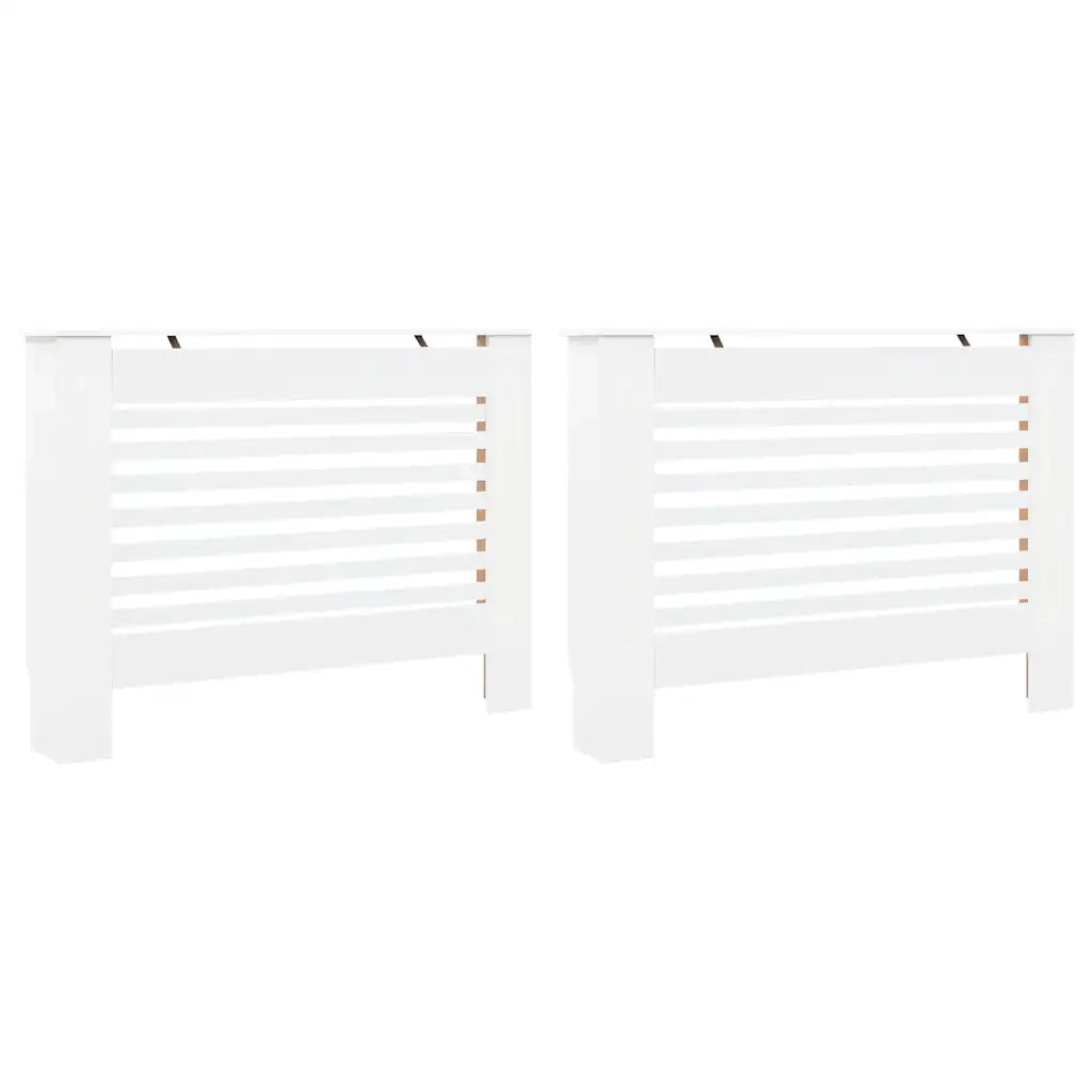 Coperture per Radiatori 2 pz Bianche 112x19x81,5 cm in MDF CFW6609441