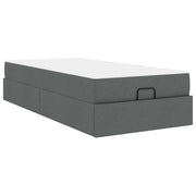Letto singolo | Letto per adulti | Struttura letto con materasso 2 pcs Grigio Sfumato Tessuto