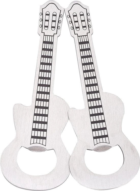 2 Stck Opener per Bottiglia - Forma di Chitarra - Istruzioni Opener per Lattine